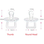 Baby Products Full Silicone Round Head Thumb Transparent Pacifier, Thumb, Round Head