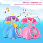 Retro-Telefon-Spielzeug mit Musik, Cartoon-Hintergrundmusik und Puzzle-Spielzeug für die frühe Kindheit.