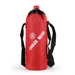 Oxford-Stoff zylindrische Kühltasche tragbare faltbare Getränkekühltasche Lunchtasche, Kordelzug / Rot, Kordelzug / Blau