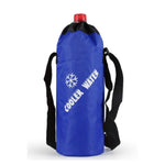 Oxford-Stoff zylindrische Kühltasche tragbare faltbare Getränkekühltasche Lunchtasche, Kordelzug / Rot, Kordelzug / Blau