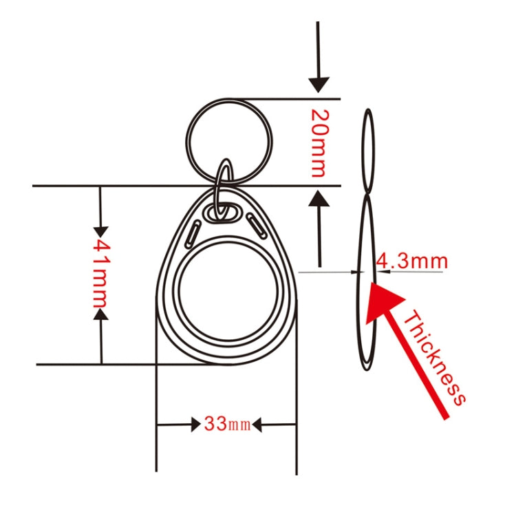 10 Stück IC Zugangskontrollkarte Zutrittskontrolle M1 Kompatibel Fudan RFID 13,56 MHz Schlüsselanhänger Tag Schlüsselanhänger, Grau, Lila, Rot, Gelb, Blau, Grün, Schwarz, Orange