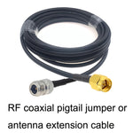 SMA Stecker zu N Buchse RG58 Koaxial Adapterkabel, SMA Stecker zu N Buchse 0,5m, SMA Stecker zu N Buchse 1m, SMA Stecker zu N Buchse 1,5m, SMA Stecker zu N Buchse 3m, SMA Stecker zu N Buchse 5m, SMA Stecker zu N Buchse 10m