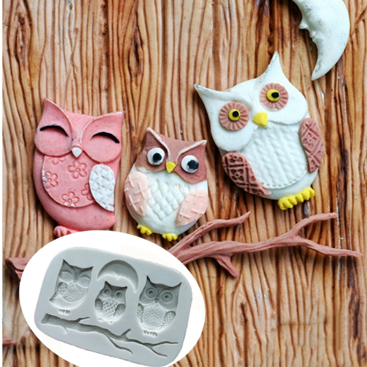 Eulen-Fondant-Form Kuchen Deko DIY Trockener Guss Schokoladen Silikonform, Eulenform