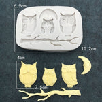 Eulen-Fondant-Form Kuchen Deko DIY Trockener Guss Schokoladen Silikonform, Eulenform