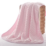 Doppellagige Baby-Strickfleece-Decke für Frühling und Herbst