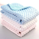 Doppellagige Baby-Strickfleece-Decke für Frühling und Herbst