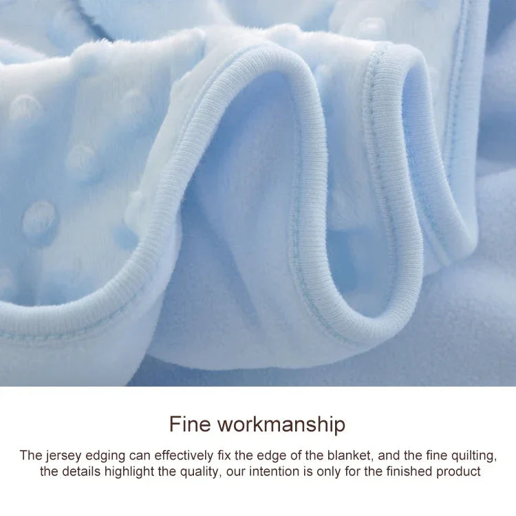 Doppellagige Baby-Strickfleece-Decke für Frühling und Herbst