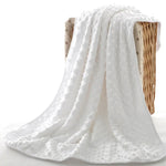 Doppellagige Baby-Strickfleece-Decke für Frühling und Herbst