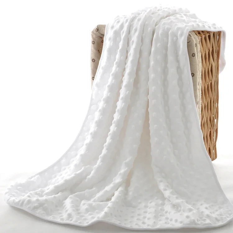 Doppellagige Baby-Strickfleece-Decke für Frühling und Herbst
