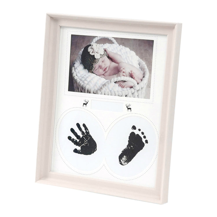 Schreibtisch Hängender Bilderrahmen PVC Baby Fuß Handabdruck Stempelkissen Schlafzimmer Wand Geburtstag Bilder Alben