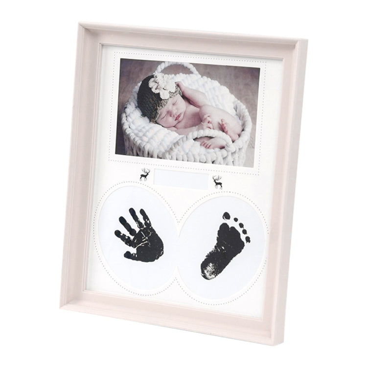 Schreibtisch Hängender Bilderrahmen PVC Baby Fuß Handabdruck Stempelkissen Schlafzimmer Wand Geburtstag Bilder Alben