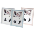 Schreibtisch Hängender Bilderrahmen PVC Baby Fuß Handabdruck Stempelkissen Schlafzimmer Wand Geburtstag Bilder Alben
