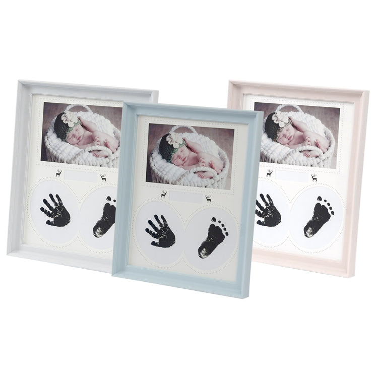 Schreibtisch Hängender Bilderrahmen PVC Baby Fuß Handabdruck Stempelkissen Schlafzimmer Wand Geburtstag Bilder Alben