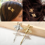 2 Stück Retro-Haaraccessoires, modische, elegante, matte Bienen-Haarspangen