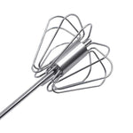 Edelstahl Halbautomatischer Rühr-Schneebesen, 30cm, zufällige Farbauswahl, Eierschläger