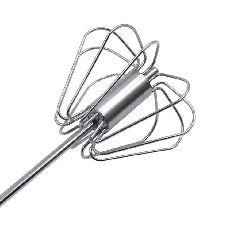 Edelstahl Halbautomatischer Rühr-Schneebesen, 30cm, zufällige Farbauswahl, Eierschläger