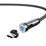 CC56 Staubstecker Drehbarer Magnetdraht, Kabellänge: 2m, 2m Android-Kopf, 2m Micro-USB, 2m Typ-C-Kopf, 2m 8-Pin-Kopf, 2m Leine+Drei Köpfe, 2m + 8Pin + Typ-C/USB-C + Micro USB, 2m Leine