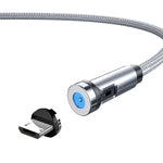 CC56 Staubstecker Drehbarer Magnetdraht, Kabellänge: 2m, 2m Android-Kopf, 2m Micro-USB, 2m Typ-C-Kopf, 2m 8-Pin-Kopf, 2m Leine+Drei Köpfe, 2m + 8Pin + Typ-C/USB-C + Micro USB, 2m Leine