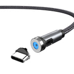 CC56 Staubstecker Drehbarer Magnetdraht, Kabellänge: 2m, 2m Android-Kopf, 2m Micro-USB, 2m Typ-C-Kopf, 2m 8-Pin-Kopf, 2m Leine+Drei Köpfe, 2m + 8Pin + Typ-C/USB-C + Micro USB, 2m Leine