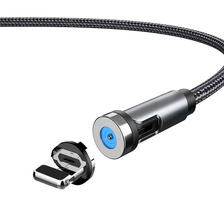 CC56 Staubstecker Drehbarer Magnetdraht, Kabellänge: 2m, 2m Android-Kopf, 2m Micro-USB, 2m Typ-C-Kopf, 2m 8-Pin-Kopf, 2m Leine+Drei Köpfe, 2m + 8Pin + Typ-C/USB-C + Micro USB, 2m Leine