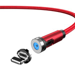 CC56 Staubstecker Drehbarer Magnetdraht, Kabellänge: 2m, 2m Android-Kopf, 2m Micro-USB, 2m Typ-C-Kopf, 2m 8-Pin-Kopf, 2m Leine+Drei Köpfe, 2m + 8Pin + Typ-C/USB-C + Micro USB, 2m Leine