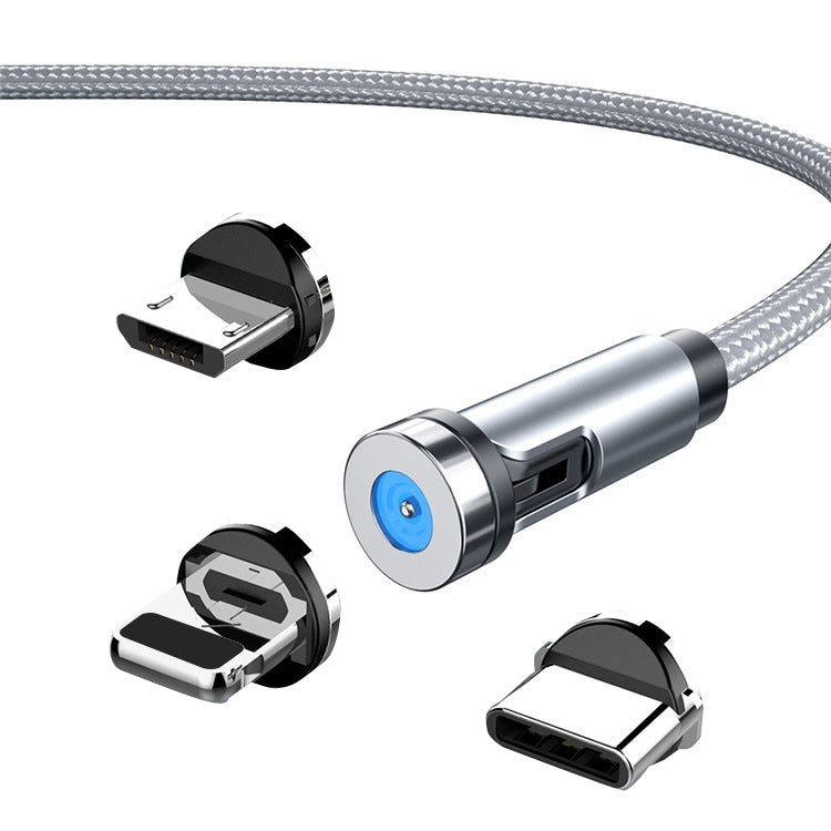 CC56 Staubstecker Drehbarer Magnetdraht, Kabellänge: 2m, 2m Android-Kopf, 2m Micro-USB, 2m Typ-C-Kopf, 2m 8-Pin-Kopf, 2m Leine+Drei Köpfe, 2m + 8Pin + Typ-C/USB-C + Micro USB, 2m Leine