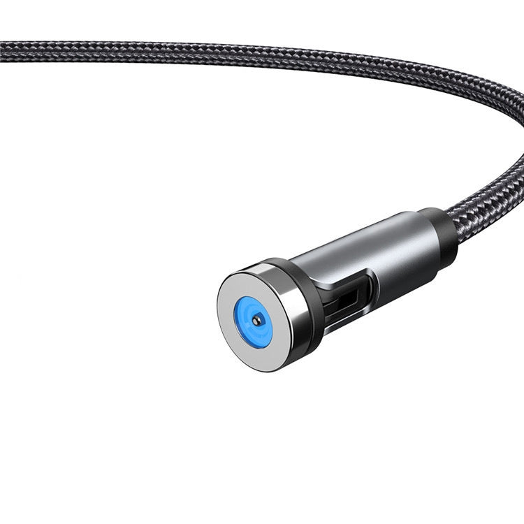CC56 Staubstecker Drehbarer Magnetdraht, Kabellänge: 2m, 2m Android-Kopf, 2m Micro-USB, 2m Typ-C-Kopf, 2m 8-Pin-Kopf, 2m Leine+Drei Köpfe, 2m + 8Pin + Typ-C/USB-C + Micro USB, 2m Leine