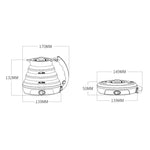 Tragbarer faltbarer Silikon-Wasserkocher mit intelligenter konstanter Temperatur für Reisen und Camping, US-Stecker, EU-Stecker