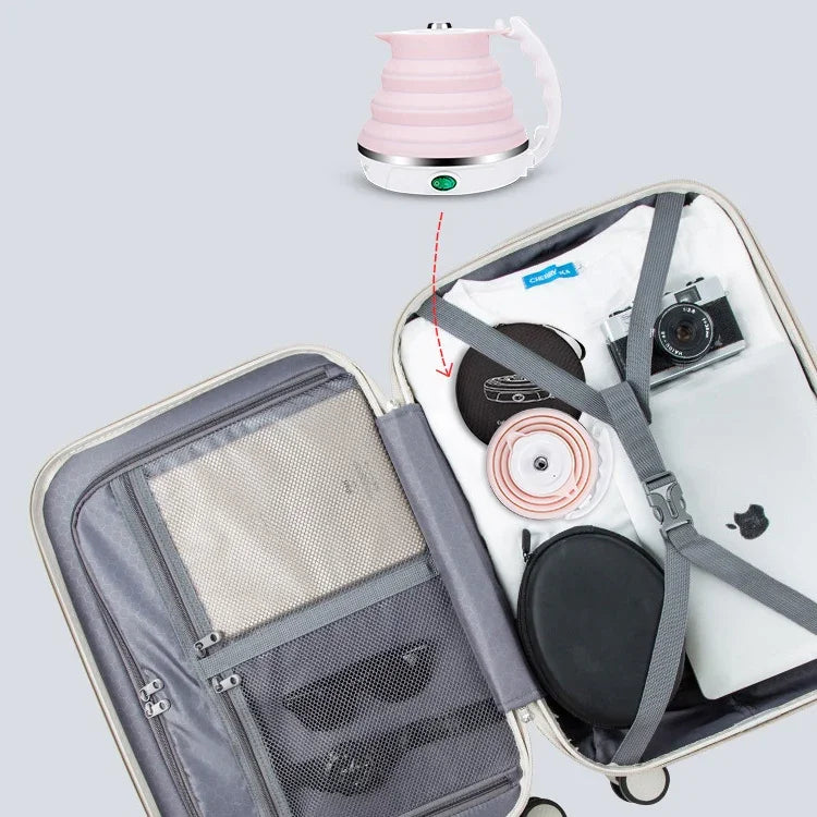 Tragbarer faltbarer Silikon-Wasserkocher mit intelligenter konstanter Temperatur für Reisen und Camping, US-Stecker, EU-Stecker