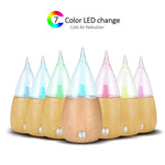 Wasserloser Diffusor Ätherisches Öl Spray Holz Glas Aromatherapie Luftbefeuchter, AU-Stecker, UK-Stecker, EU-Stecker