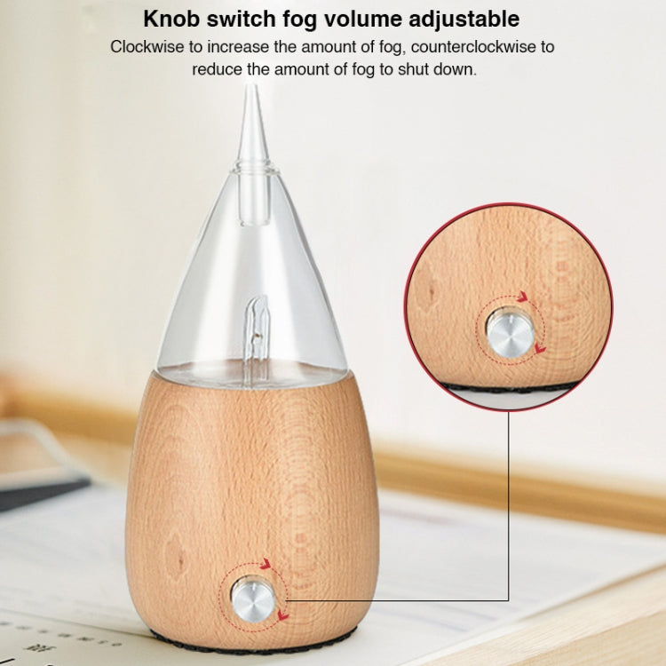 Wasserloser Diffusor Ätherisches Öl Spray Holz Glas Aromatherapie Luftbefeuchter, AU-Stecker, UK-Stecker, EU-Stecker