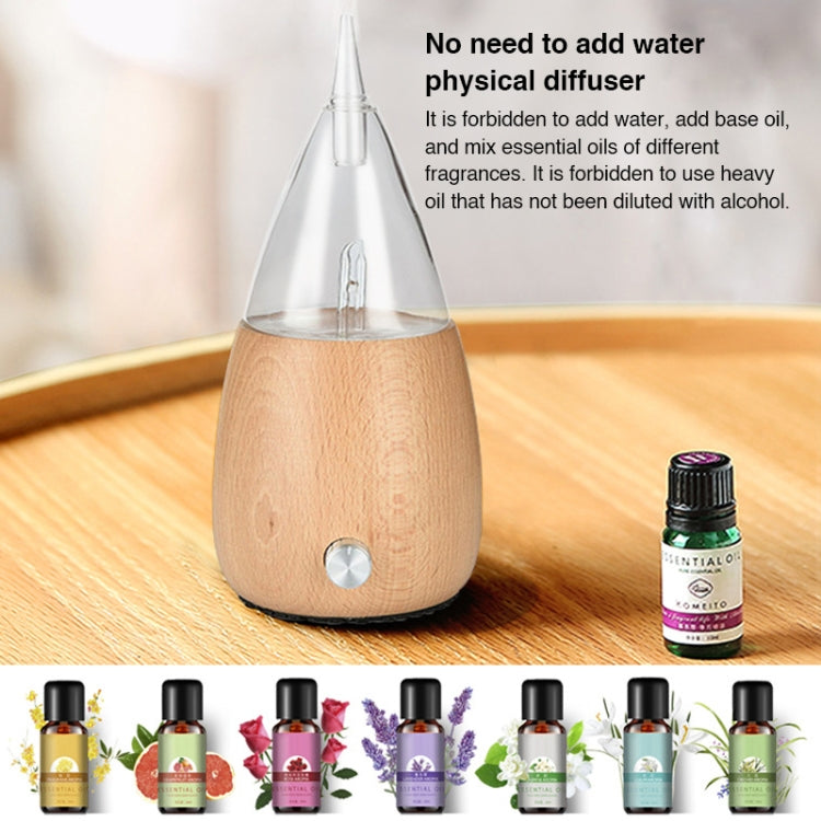 Wasserloser Diffusor Ätherisches Öl Spray Holz Glas Aromatherapie Luftbefeuchter, AU-Stecker, UK-Stecker, EU-Stecker