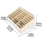2 Stück Holz Konferenz Klassenzimmer Handy Organizer Desktop Aufbewahrungsbox, Weißeiche 24 Fächer