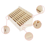 2 Stück Holz Konferenz Klassenzimmer Handy Organizer Desktop Aufbewahrungsbox, Weißeiche 24 Fächer