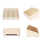 2 Stück Holz Konferenz Klassenzimmer Handy Organizer Desktop Aufbewahrungsbox, Weißeiche 24 Fächer