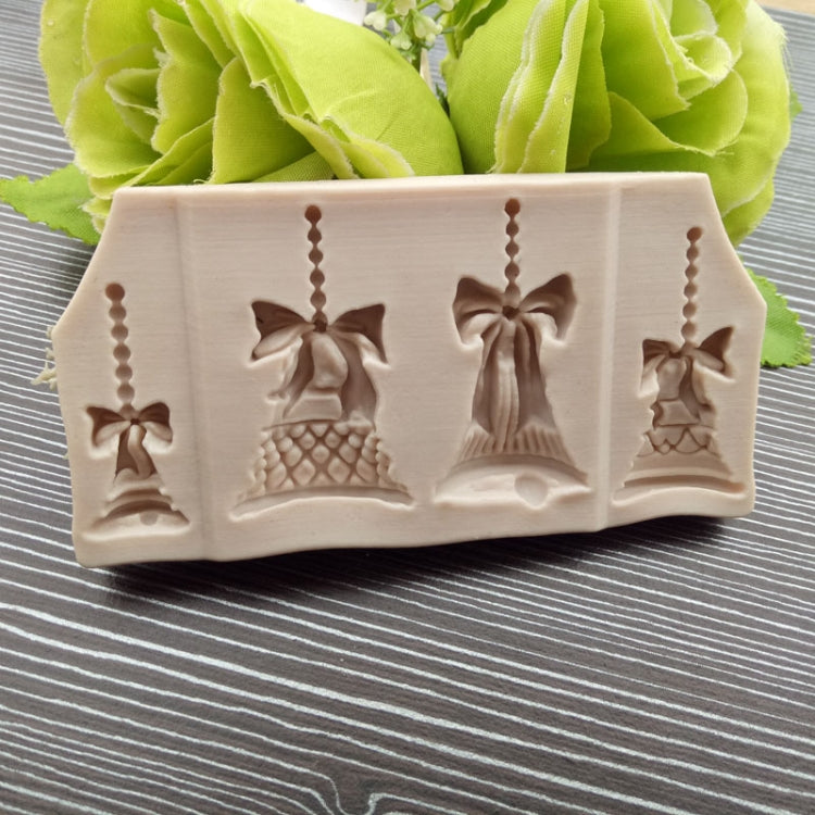 2 Stück Weihnachtsglocken Schokolade Süßigkeiten Kekse Kuchen Dekorationswerkzeuge DIY Backen Fondant Lebensmittelqualität Silikonform, Weihnachtsglocken