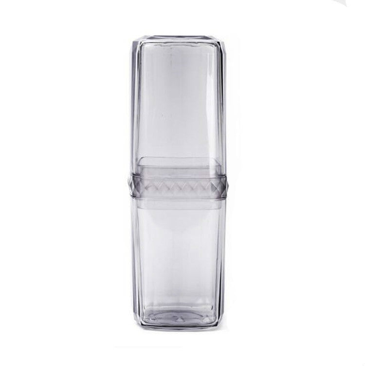 2-in-1 Reise-Waschset Multifunktions-Reisewaschbecher Zahnpasta Zahnbürste Split-Flasche Aufbewahrungsbox