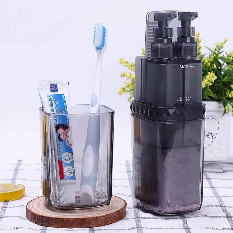 2-in-1 Reise-Waschset Multifunktions-Reisewaschbecher Zahnpasta Zahnbürste Split-Flasche Aufbewahrungsbox