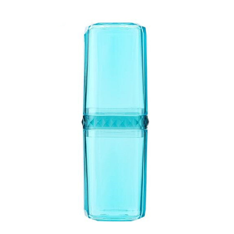 2-in-1 Reise-Waschset Multifunktions-Reisewaschbecher Zahnpasta Zahnbürste Split-Flasche Aufbewahrungsbox