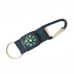 5 Stk. Outdoor-Karabiner aus Aluminiumlegierung, Mini, praktisch, mit Kompass und Schlüsselring, zufällige Farbauswahl