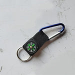 5 Stk. Outdoor-Karabiner aus Aluminiumlegierung, Mini, praktisch, mit Kompass und Schlüsselring, zufällige Farbauswahl