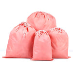 4-in-1 tragbare, wasserdichte Reisetasche aus Nylon mit Kordelzug, Kleidersack, 20 cm x 30 cm, 27 cm x 34 cm, 34 cm x 39 cm, 46 cm x 57 cm