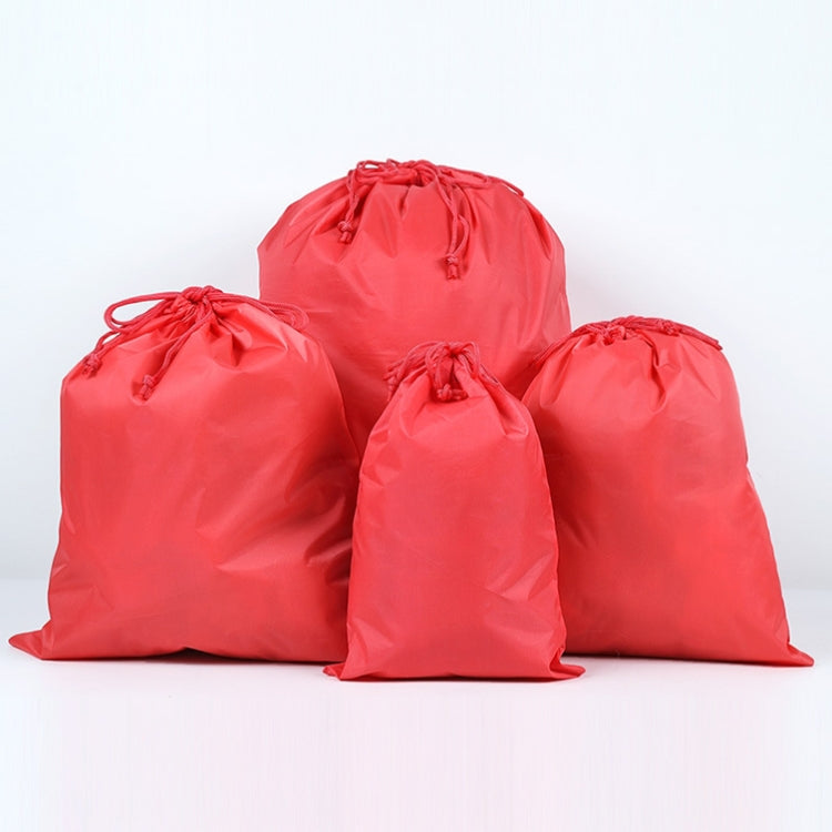 4-in-1 tragbare, wasserdichte Reisetasche aus Nylon mit Kordelzug, Kleidersack, 20 cm x 30 cm, 27 cm x 34 cm, 34 cm x 39 cm, 46 cm x 57 cm