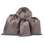 4-in-1 tragbare, wasserdichte Reisetasche aus Nylon mit Kordelzug, Kleidersack, 20 cm x 30 cm, 27 cm x 34 cm, 34 cm x 39 cm, 46 cm x 57 cm