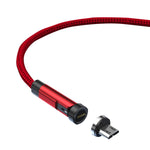 CC57 540 Grad drehbares magnetisches Schnelllade-Datenkabel, 1m + Micro USB + Rot, 2m + Micro USB + Rot, 1m + Micro USB + Schwarz, 2m + Micro USB + Schwarz