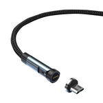 CC57 540 Grad drehbares magnetisches Schnelllade-Datenkabel, 1m + Micro USB + Rot, 2m + Micro USB + Rot, 1m + Micro USB + Schwarz, 2m + Micro USB + Schwarz