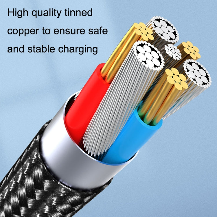 CC57 540 Grad drehbares magnetisches Schnelllade-Datenkabel, 1m + Micro USB + Rot, 2m + Micro USB + Rot, 1m + Micro USB + Schwarz, 2m + Micro USB + Schwarz
