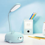 Cartoon Katzen Design LED Augenschutz Leselampe USB Wiederaufladbare Schreibtischlampe, Blau, Weiß, Grün, Pink