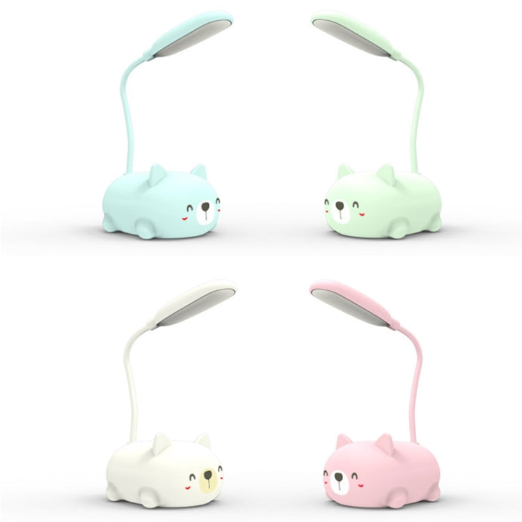Cartoon Katzen Design LED Augenschutz Leselampe USB Wiederaufladbare Schreibtischlampe, Blau, Weiß, Grün, Pink