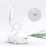 Cartoon Katzen Design LED Augenschutz Leselampe USB Wiederaufladbare Schreibtischlampe, Blau, Weiß, Grün, Pink